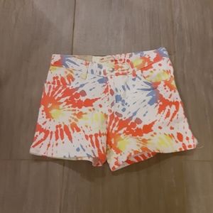 Levi's tie dyed jean shorts